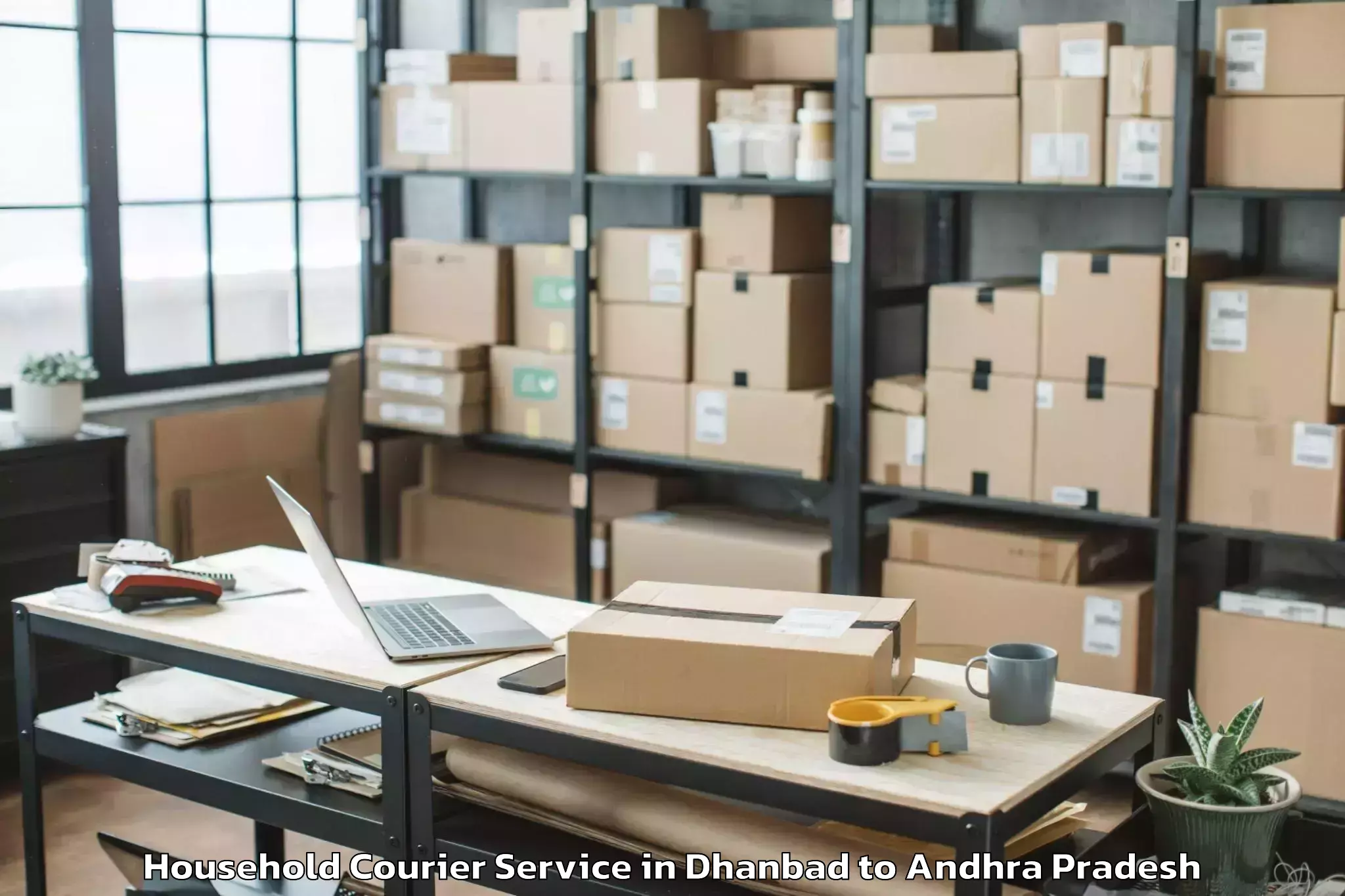 Efficient Dhanbad to Pedavegi Household Courier